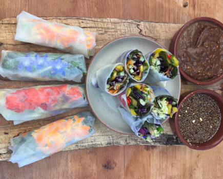 Joyful summer spring rolls